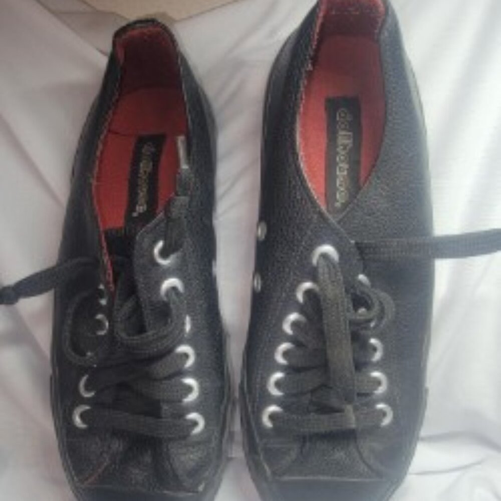 Dollhouse Black Leather Low “Chucky” Shoes